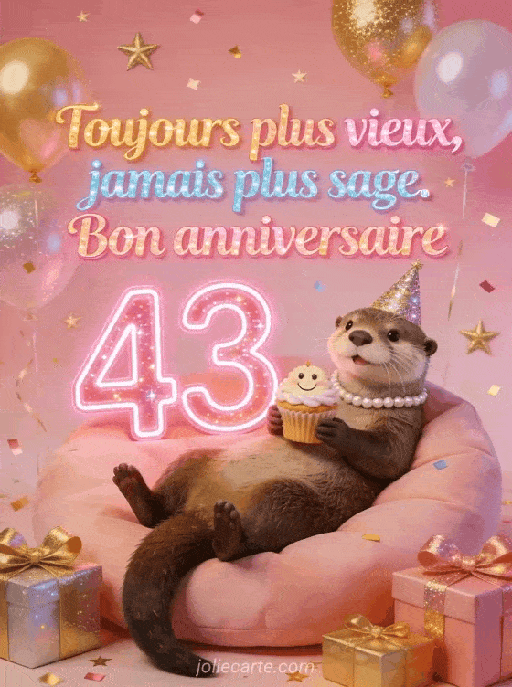 Joyeux anniversaire 43 ans - Femme humour