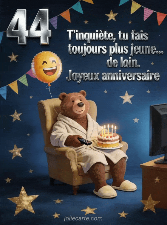 Joyeux anniversaire 44 ans - Homme humour