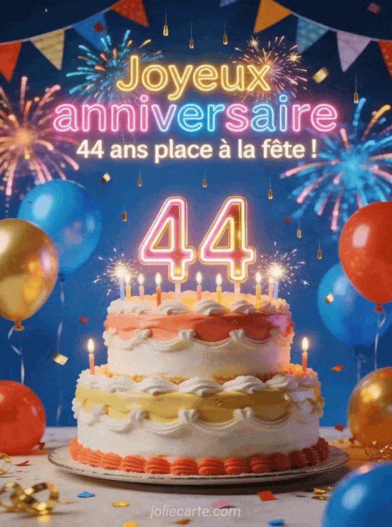 Joyeux anniversaire 44 ans - Texte