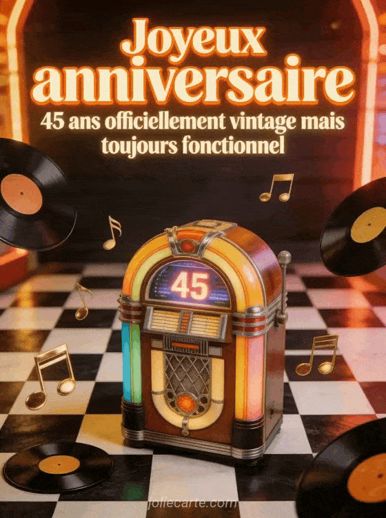 Joyeux anniversaire 45 ans - Humour
