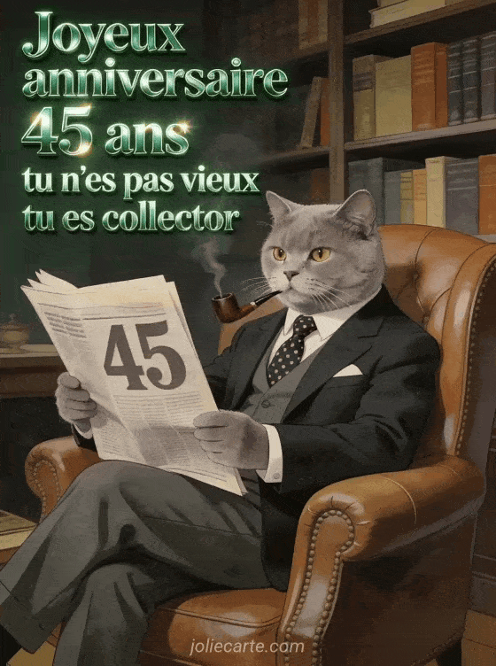 Joyeux anniversaire 45 ans - Homme humour