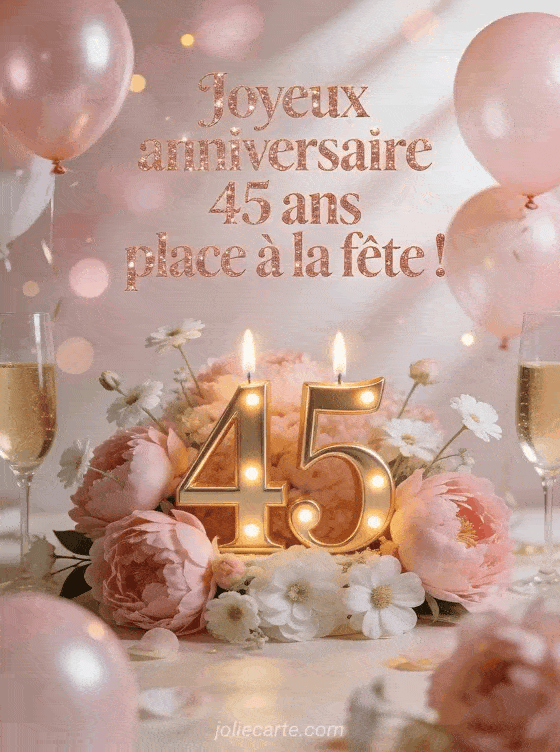 Joyeux anniversaire 45 ans - Texte femme