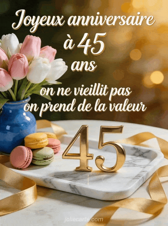 Joyeux anniversaire 45 ans - Texte