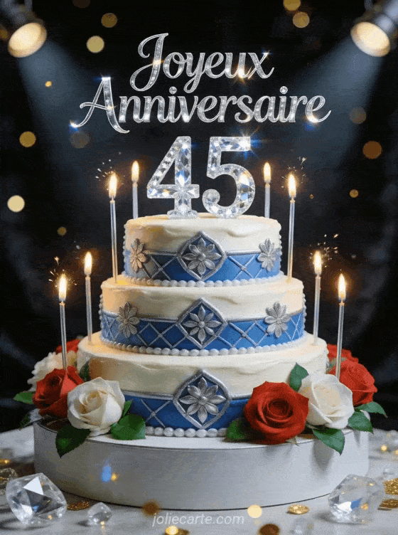 Joyeux anniversaire 45 ans - Carte