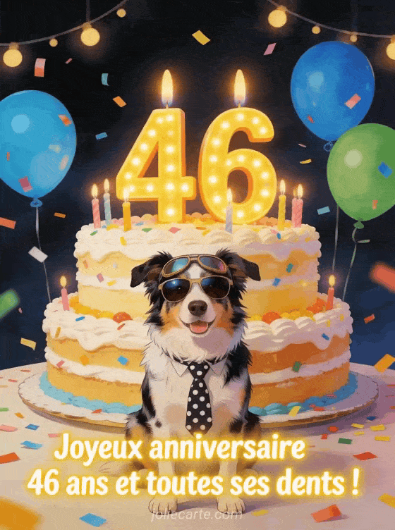 Joyeux anniversaire 46 ans - Homme humour