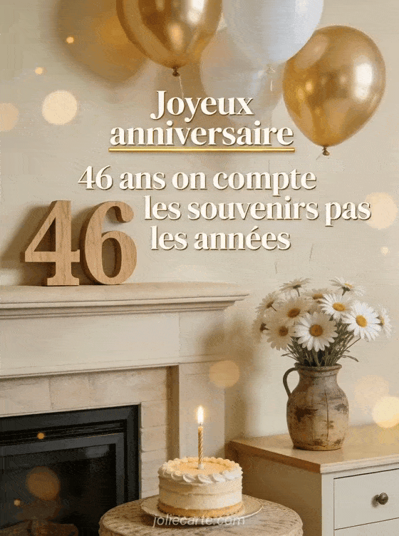 Joyeux anniversaire 46 ans - Texte