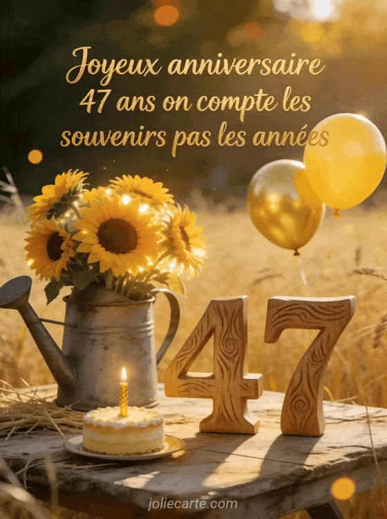 Joyeux anniversaire 47 ans - Message collegue