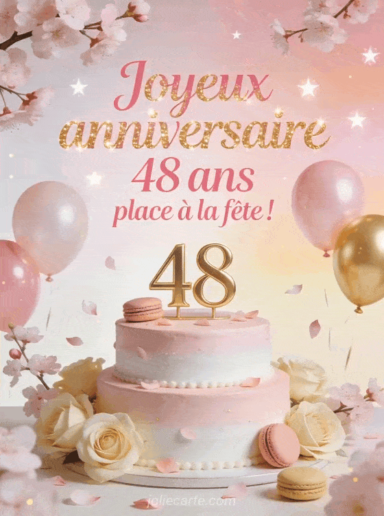 Joyeux anniversaire 48 ans - Texte femme