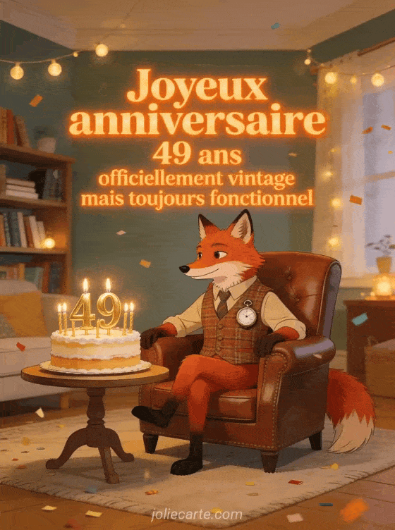 Joyeux anniversaire 49 ans - Texte humour