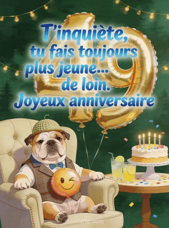 Joyeux anniversaire 49 ans - Homme humour