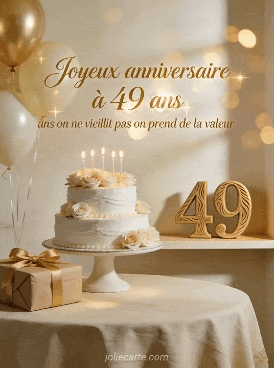 Joyeux anniversaire 49 ans - Texte