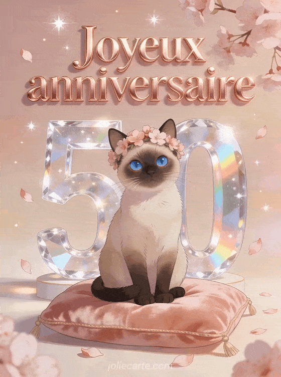 Joyeux anniversaire 50 ans - Carte femme gratuite