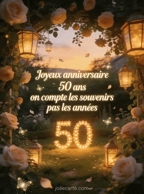 Joyeux anniversaire 50 ans - Texte femme amie