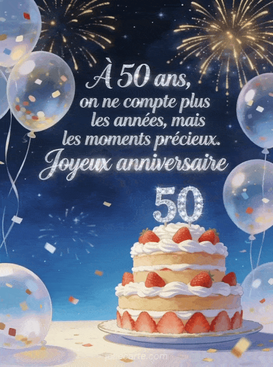 Joyeux anniversaire 50 ans - Voeux