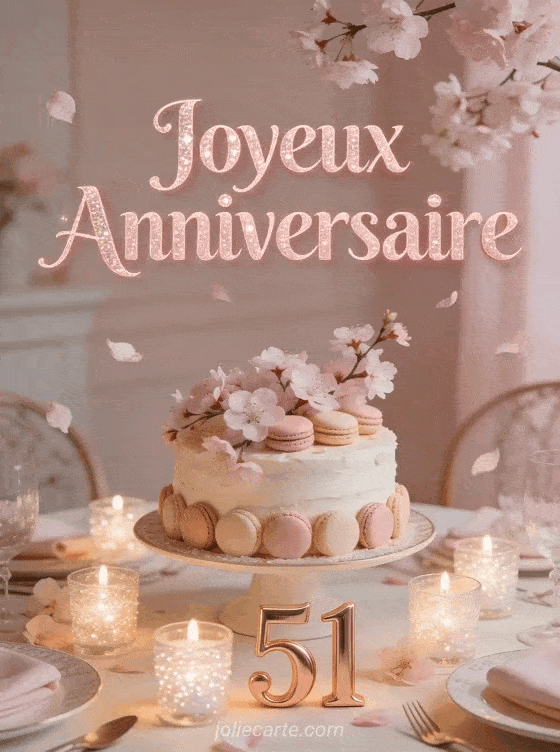 Joyeux anniversaire 51 ans - Femme