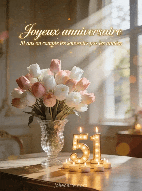 Joyeux anniversaire 51 ans - Texte femme