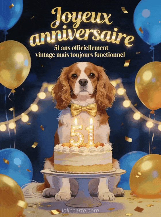 Joyeux anniversaire 51 ans - Texte humour