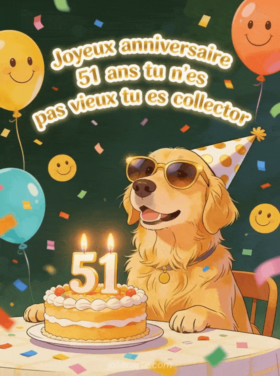 Joyeux anniversaire 51 ans - Humour