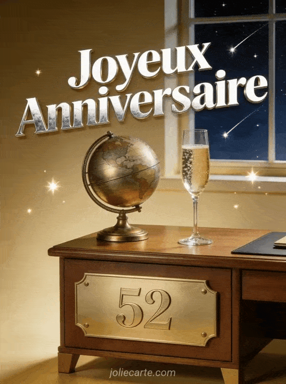 Joyeux anniversaire 52 ans - Homme