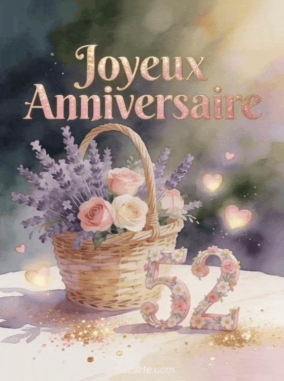 Joyeux anniversaire 52 ans - Femme