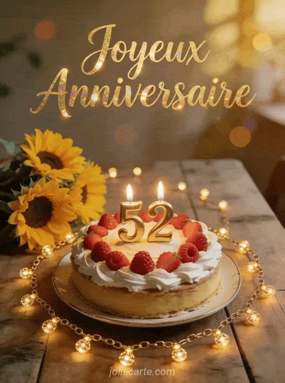 Joyeux anniversaire 52 ans - Dedicace