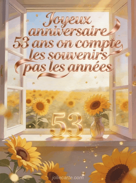 Joyeux anniversaire 53 ans - Texte pour ma fille