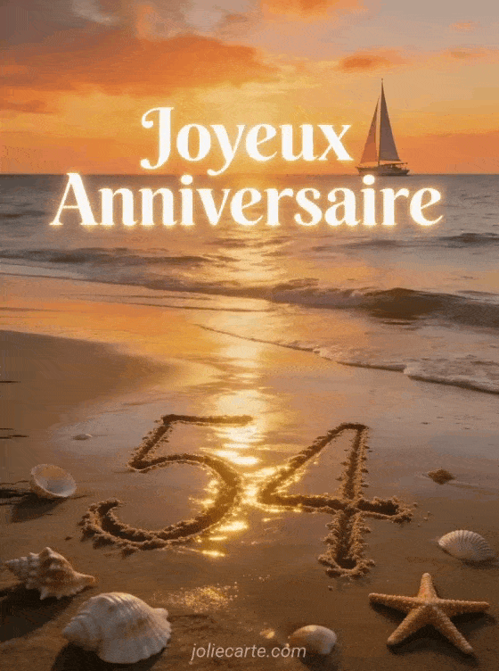 Joyeux anniversaire 54 ans - Homme
