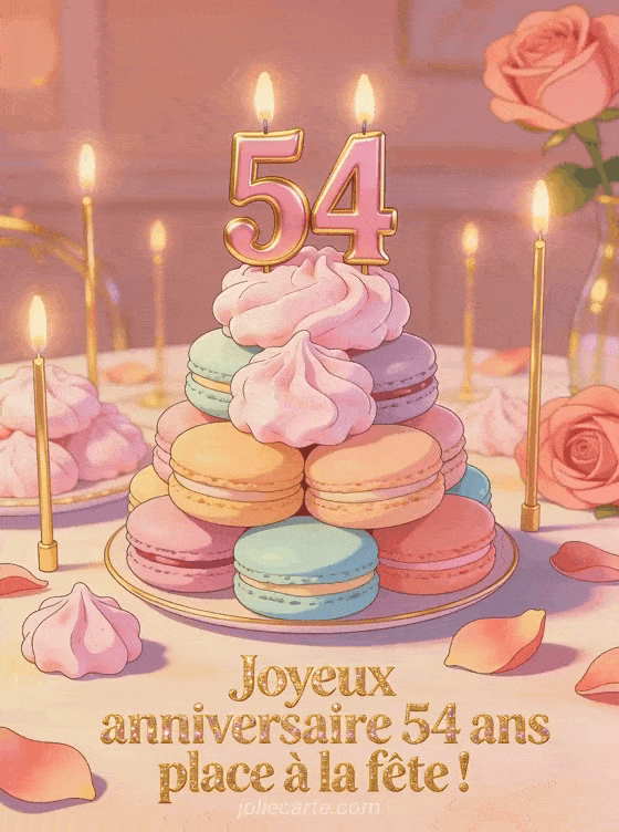 Joyeux anniversaire 54 ans - Texte femme