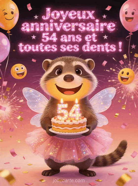 Joyeux anniversaire 54 ans - Femme humour