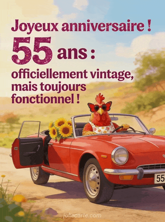Joyeux anniversaire 55 ans - Femme humour