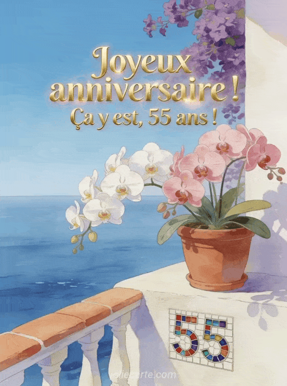 Joyeux anniversaire 55 ans - Texte femme
