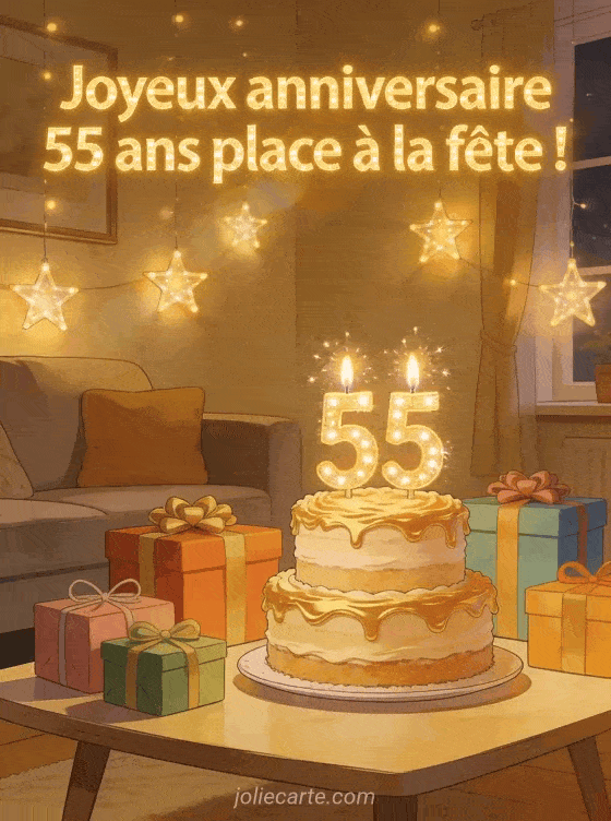 Joyeux anniversaire 55 ans - Message