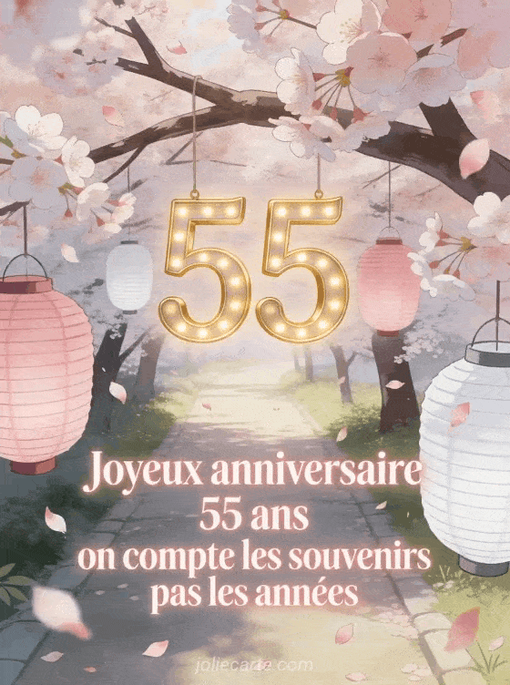 Joyeux anniversaire 55 ans - Texte