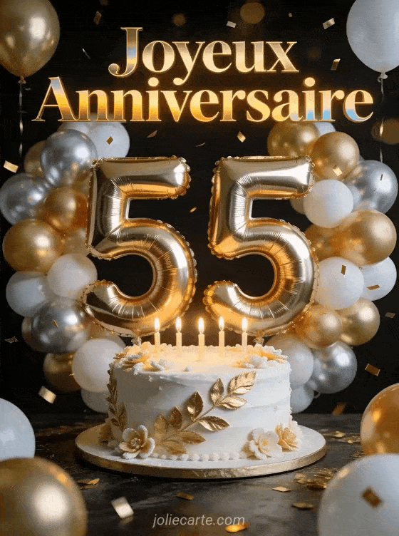 Joyeux anniversaire 55 ans - Image gratuite