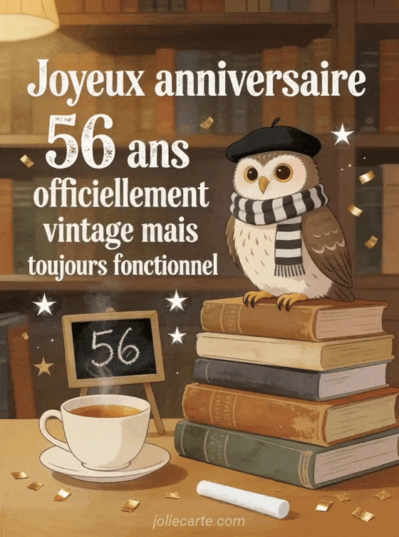 Joyeux anniversaire 56 ans - Texte humour