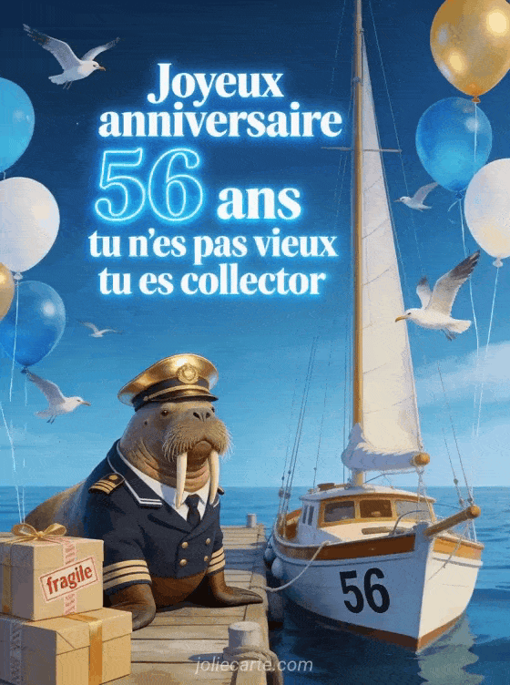 Joyeux anniversaire 56 ans - Homme humour