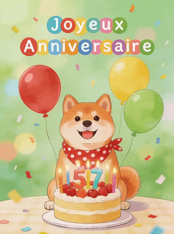 Joyeux anniversaire 57 ans - Cybercarte