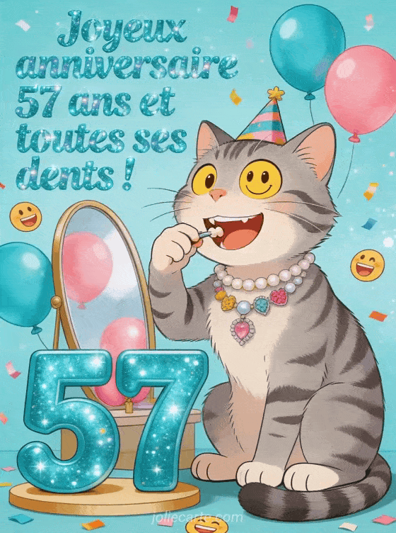 Joyeux anniversaire 57 ans - Femme humour