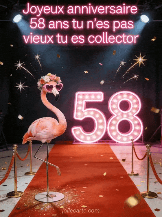 Joyeux anniversaire 58 ans - Femme humour