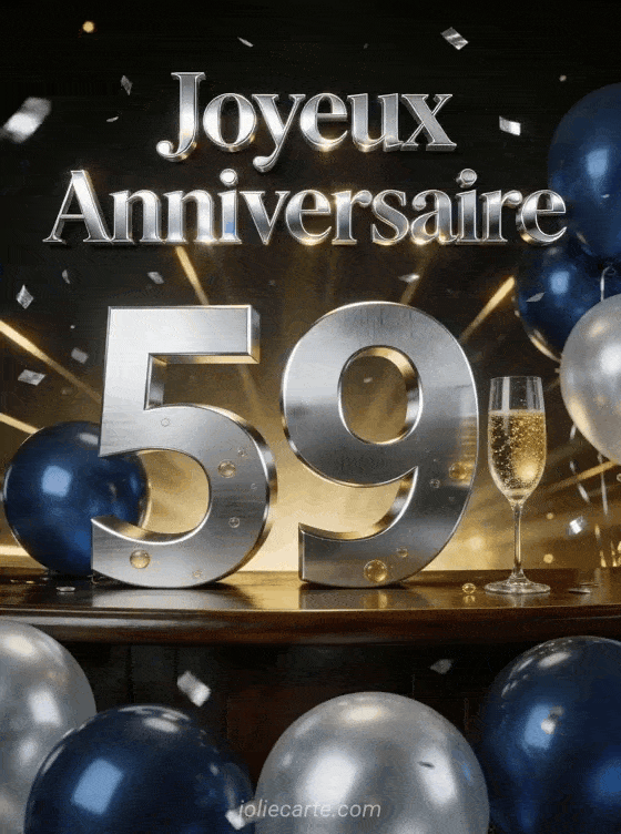 Joyeux anniversaire 59 ans - Homme