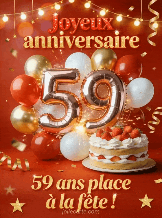 Joyeux anniversaire 59 ans - Texte