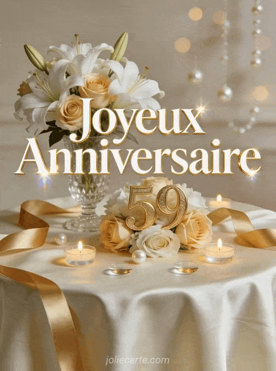 Joyeux anniversaire 59 ans - Carte