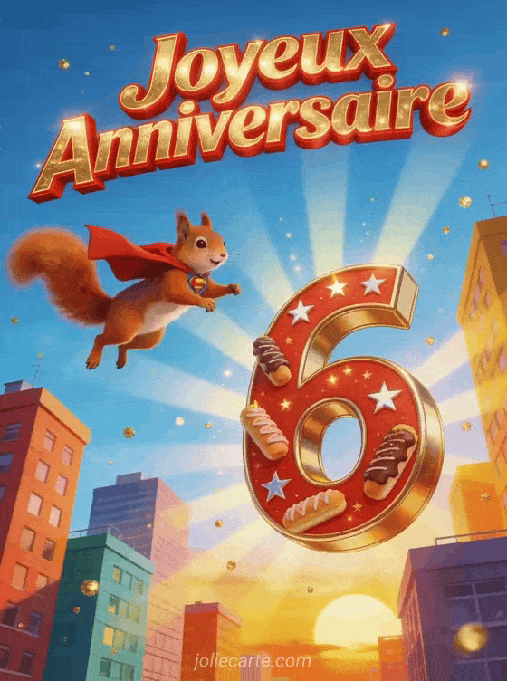Joyeux anniversaire 6 ans - Garcon