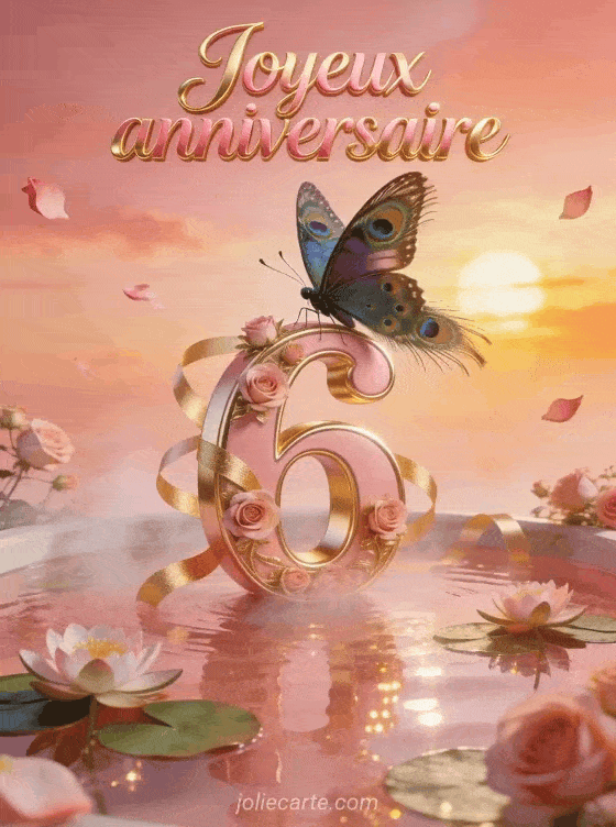 Joyeux anniversaire 6 ans - Fille