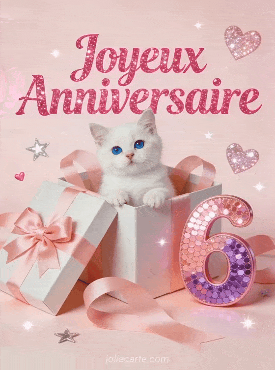 Joyeux anniversaire 6 ans - Petite fille