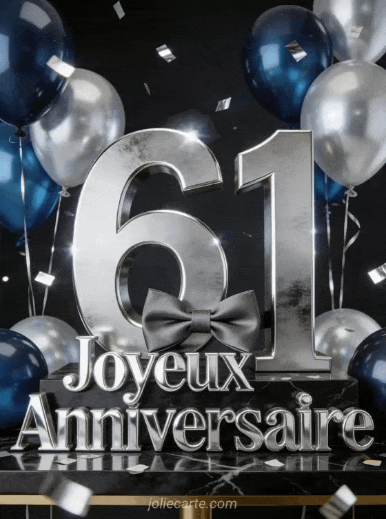 Joyeux anniversaire 61 ans - Homme
