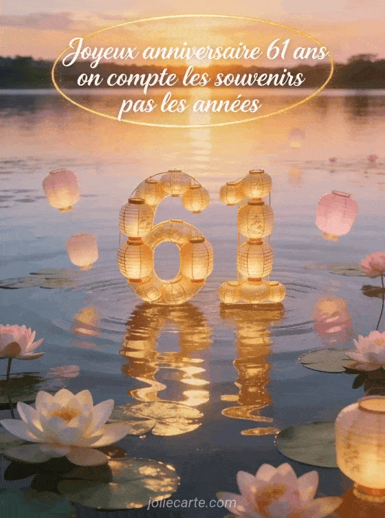 Joyeux anniversaire 61 ans - Message gratuit