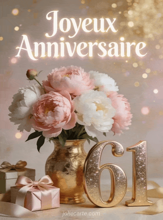 Joyeux anniversaire 61 ans - Cybercarte