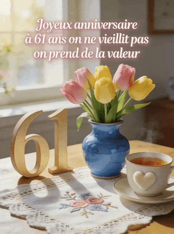 Joyeux anniversaire 61 ans - Message maman