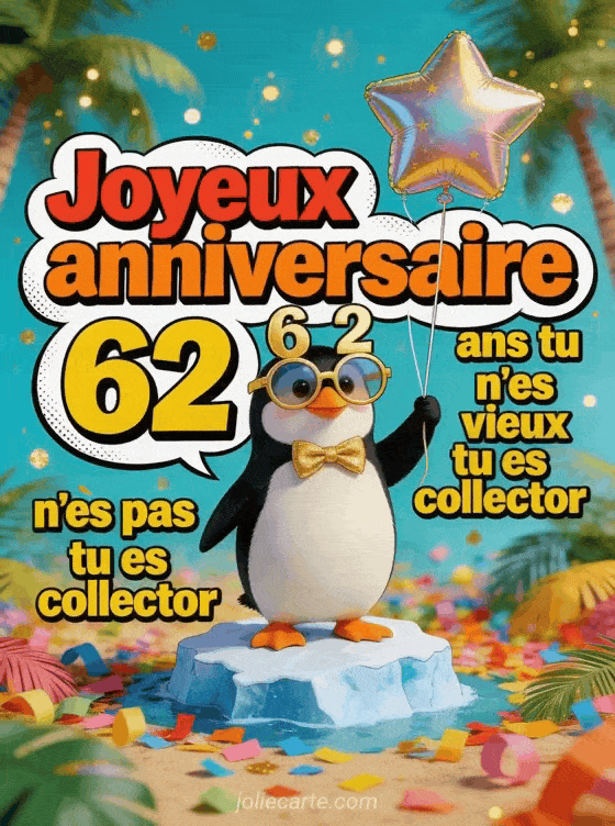 Joyeux anniversaire 62 ans - Humour